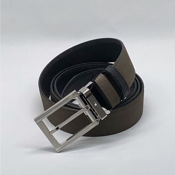 Montblanc Trapeze Adjustable & Reversible Leather Belt - Picture 2 of 11